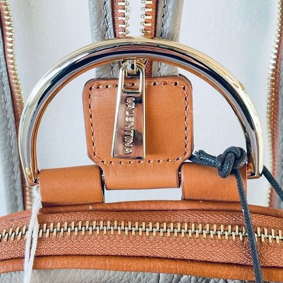 NWT Gorgeous Valentina Tan Italian Genuine Leather Convertible Sling Backpack Ba main image 10